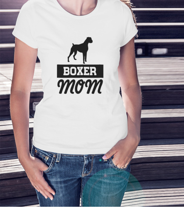 Boxer Mom With Dog T-Shirt