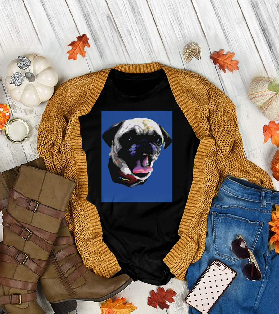 Pugs Are Amazing Pop Art Style Vibrant Colors T-Shirt