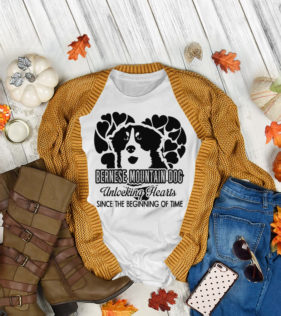 Bernese Mountain Dog Unlocking Hearts Since the Beginning of Time T-Shirt
