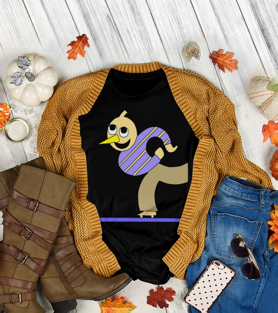 Halloween Pumpkin Skater Character in Striped Shirt Balancing on Skateboard T-Shirt