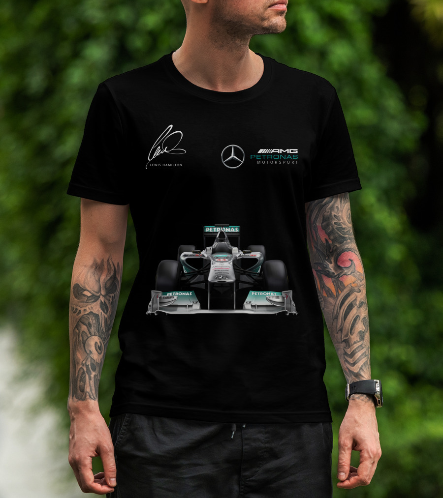 Lewis Hamilton Mercedes AMG Petronas Motorsport Formula One Racing T-Shirt