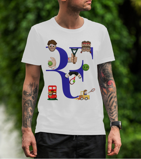 Roger Federer Emoji RF Tennis Icons T-Shirt
