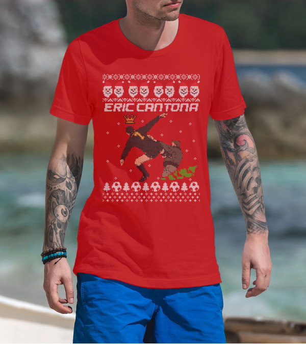 Eric Cantona Iconic Jump Festive T-Shirt