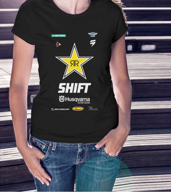 MOTOREX FIM SHIFT Husqvarna Factory Racing Scosche FMF Paradise RR Star T-Shirt