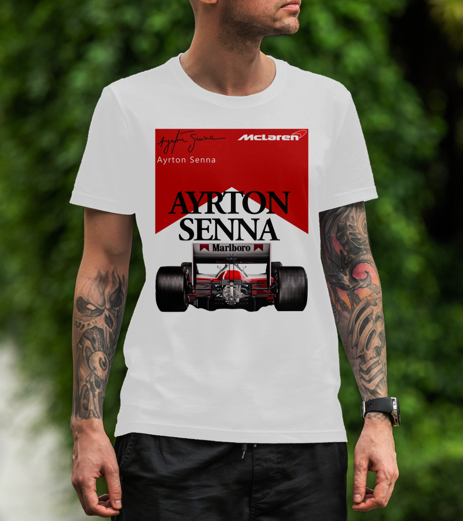 Ayrton Senna McLaren Marlboro Racing Team T-Shirt