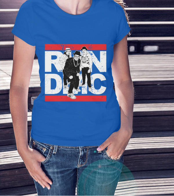 Run DMC 53 Hip Hop Legends Graphic Red Stripes T-Shirt