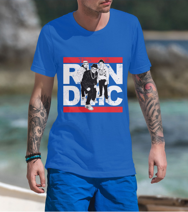Run DMC 53 Hip Hop Legends Graphic Red Stripes T-Shirt