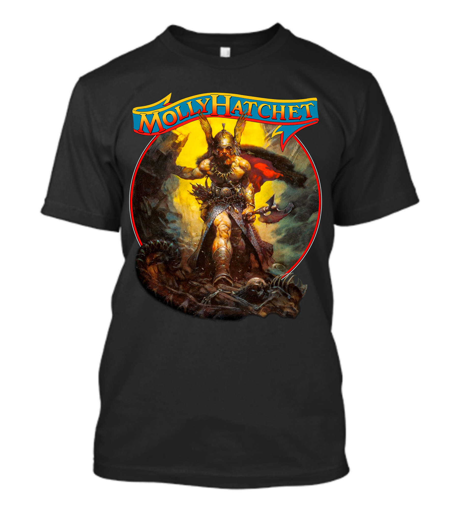 Molly Hatchet Flirting With Disaster Viking Warrior Fantasy T-Shirt