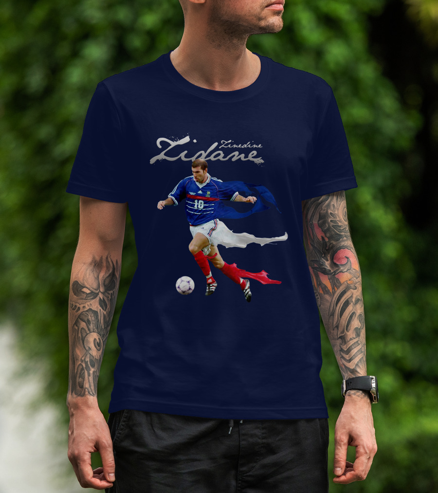 Zinedine Zidane Iconic Number 10 Football Legend T-Shirt