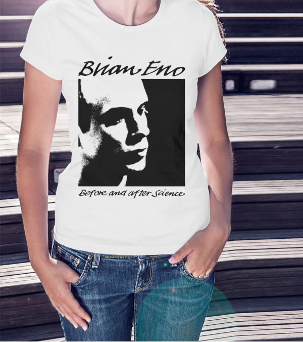 Brian Eno Before And After Science Album Face Black And White Profile T-Shirt