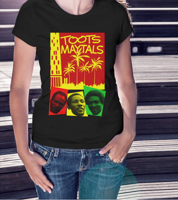 Toots And The Maytals Palm Trees And Faces In Red Yellow Green T-Shirt