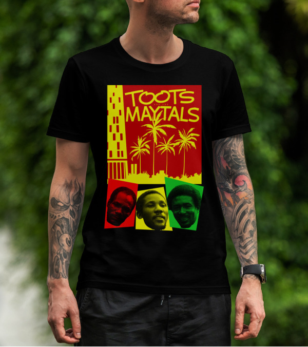 Toots And The Maytals Palm Trees And Faces In Red Yellow Green T-Shirt