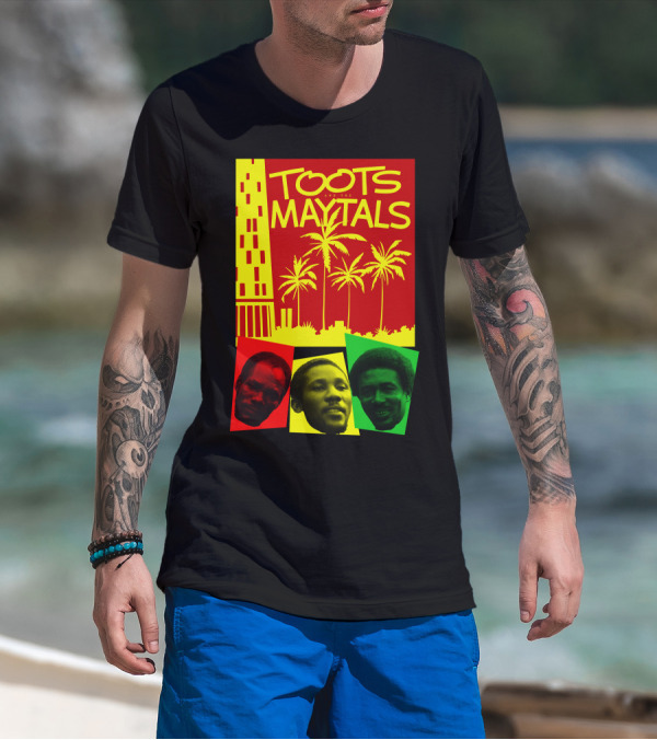 Toots And The Maytals Palm Trees And Faces In Red Yellow Green T-Shirt