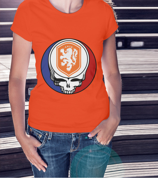 Netherland National Football Team KNVB Grateful Dead Skull T-Shirt