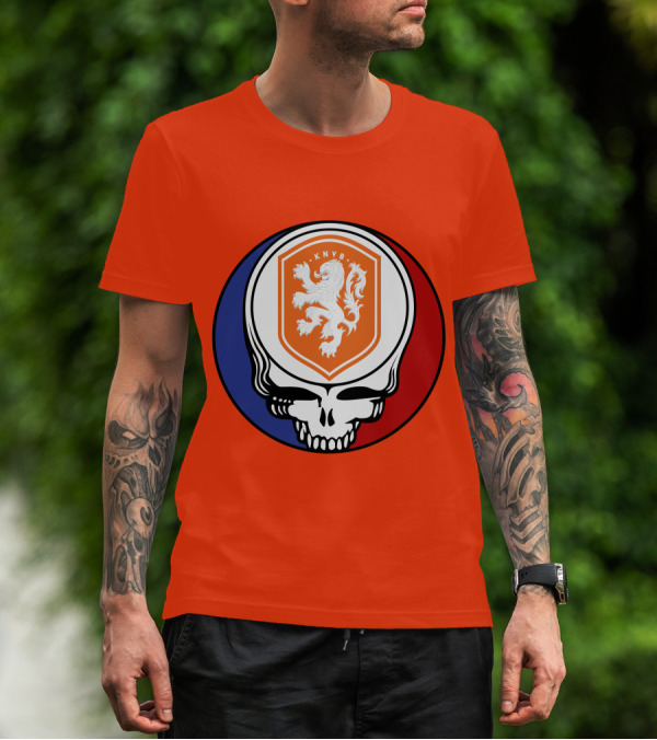 Netherland National Football Team KNVB Grateful Dead Skull T-Shirt
