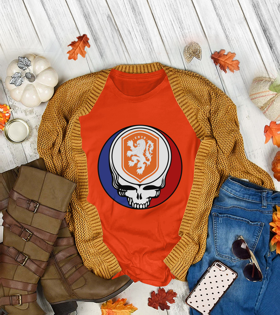 Netherland National Football Team KNVB Grateful Dead Skull T-Shirt