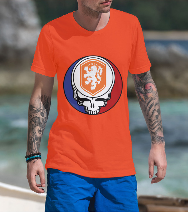 Netherland National Football Team KNVB Grateful Dead Skull T-Shirt
