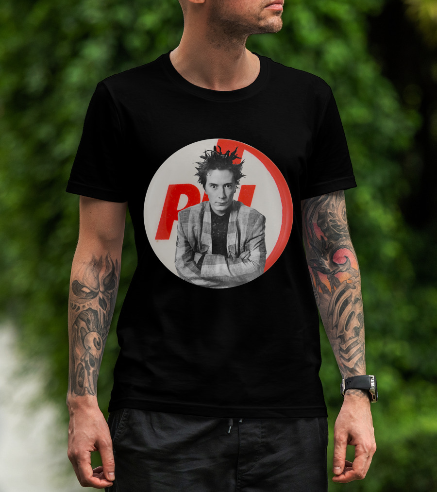 Public Image Ltd PiL John Lydon Button Style Plaid Jacket T-Shirt