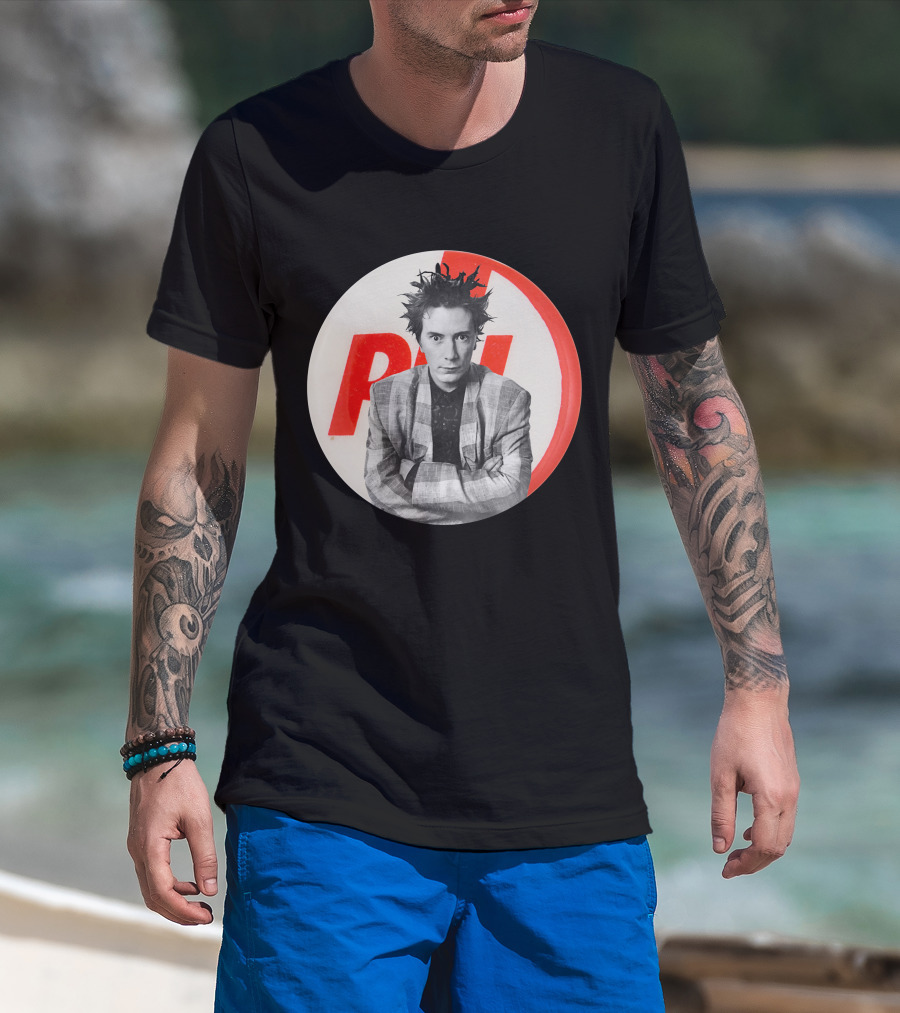 Public Image Ltd PiL John Lydon Button Style Plaid Jacket T-Shirt