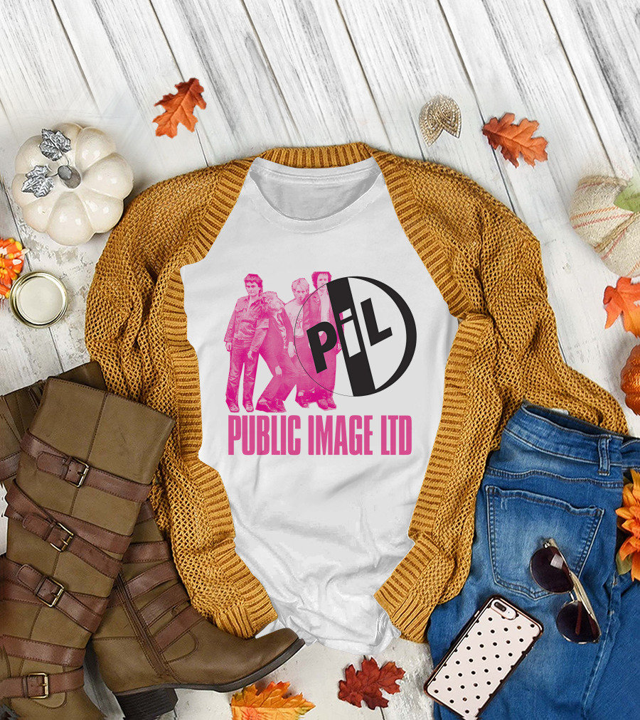 Public Image Ltd PiL Band Logo Pink T-Shirt