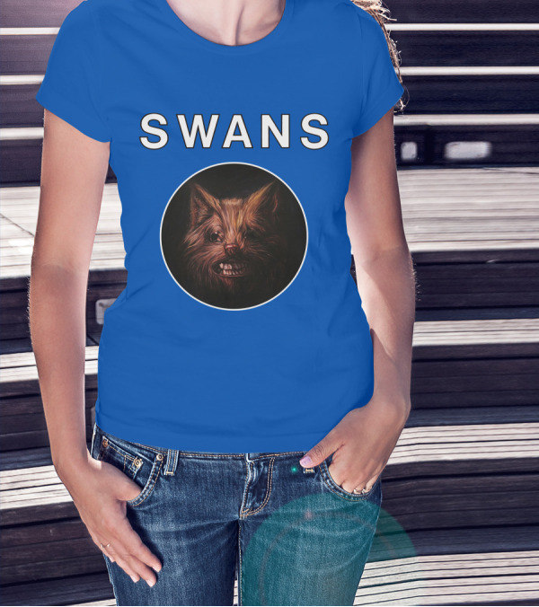 SWANS Ferocious Feline Face T-Shirt
