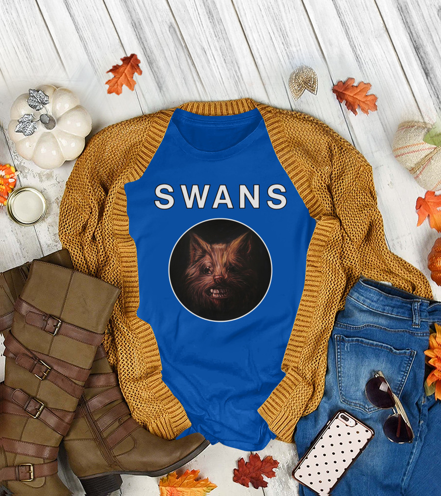 SWANS Ferocious Feline Face T-Shirt