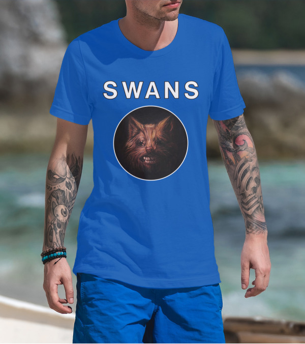 SWANS Ferocious Feline Face T-Shirt