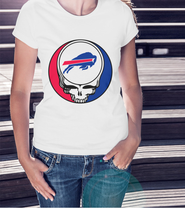 Buffalo Bills Grateful Dead Skull Circle T-Shirt