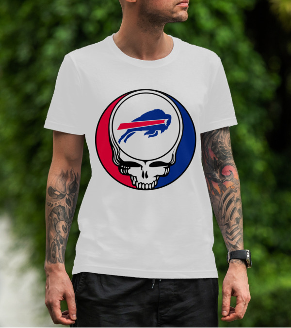 Buffalo Bills Grateful Dead Skull Circle T-Shirt