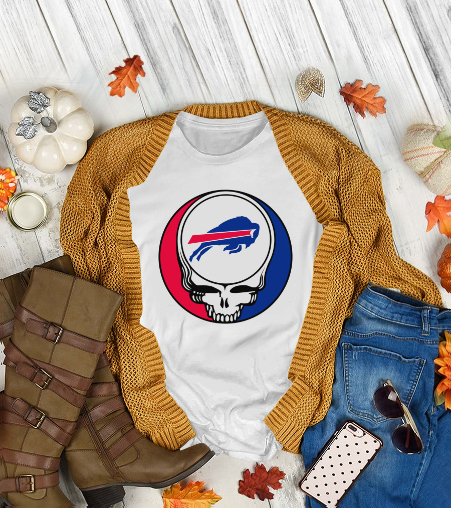 Buffalo Bills Grateful Dead Skull Circle T-Shirt