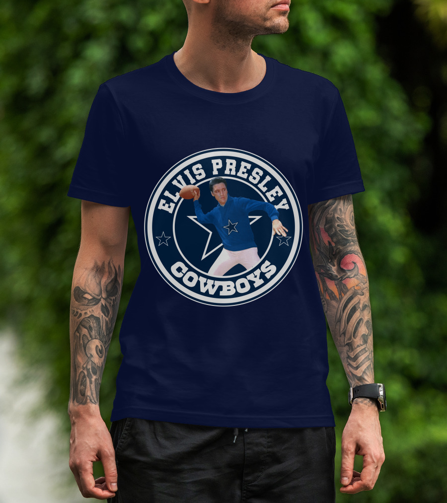 Elvis Presley Cowboys Football Star T-Shirt