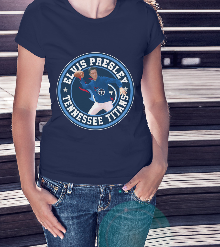 Elvis Presley Tennessee Titans Football T-Shirt