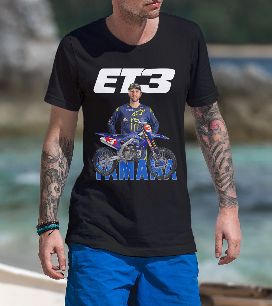 Eli Tomac 3 Yamaha Monster Energy Racing Motocross T-Shirt