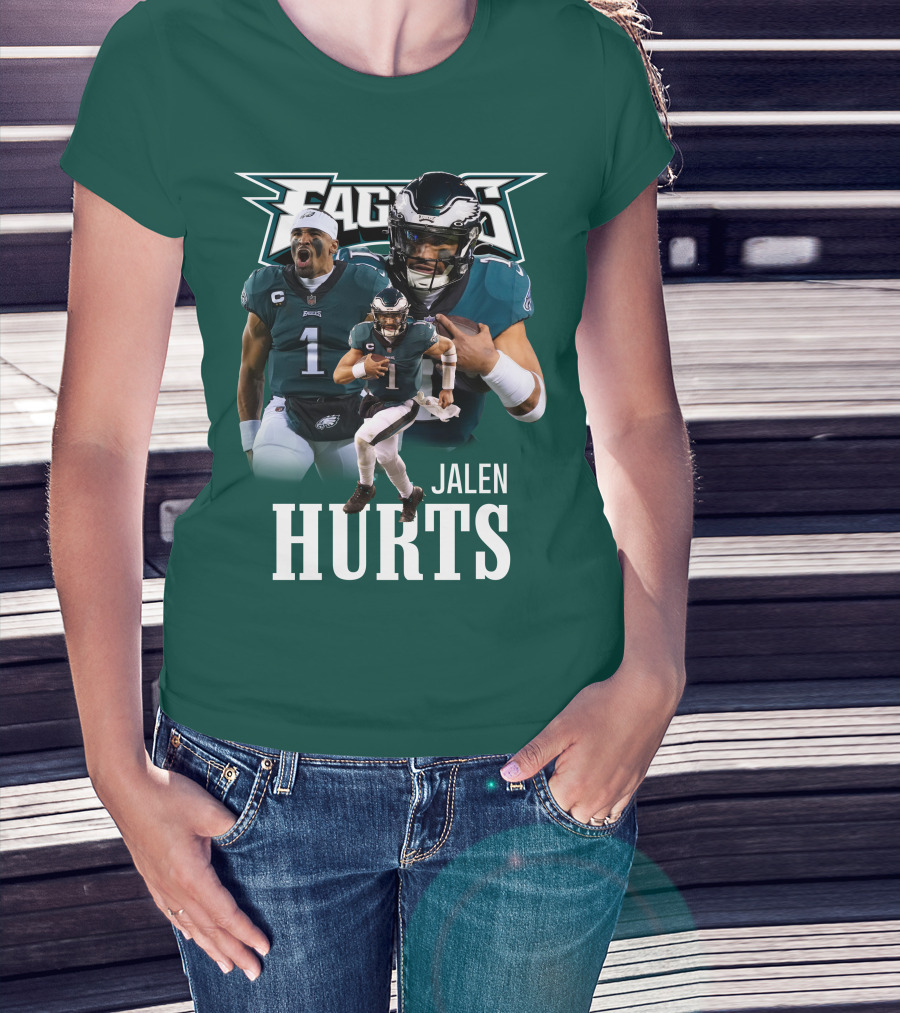Eagles JH 01 Quarterback Trio Football Highlight T-Shirt