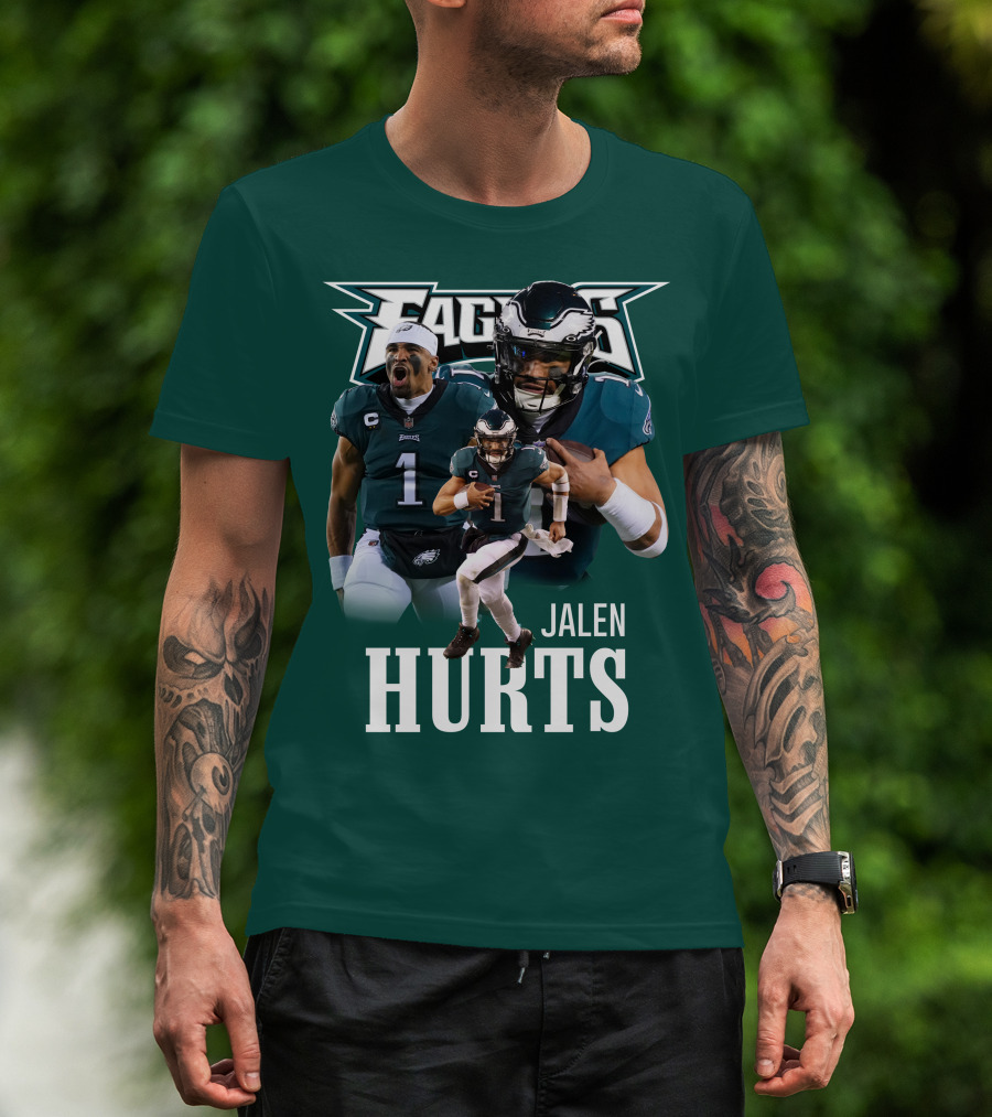 Eagles JH 01 Quarterback Trio Football Highlight T-Shirt
