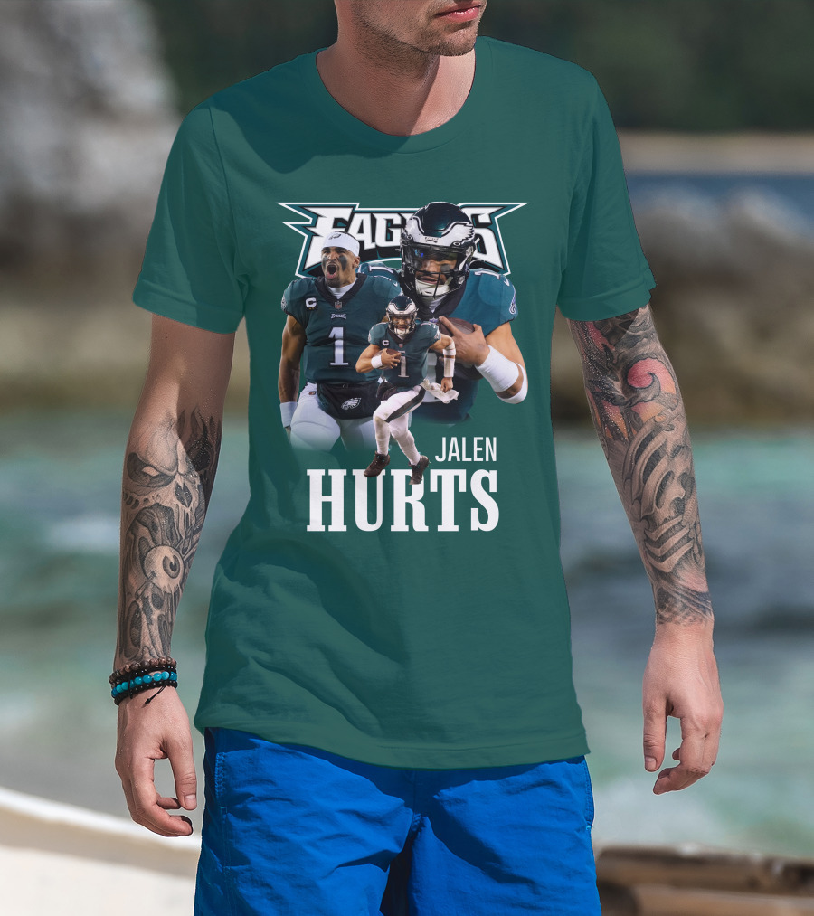Eagles JH 01 Quarterback Trio Football Highlight T-Shirt