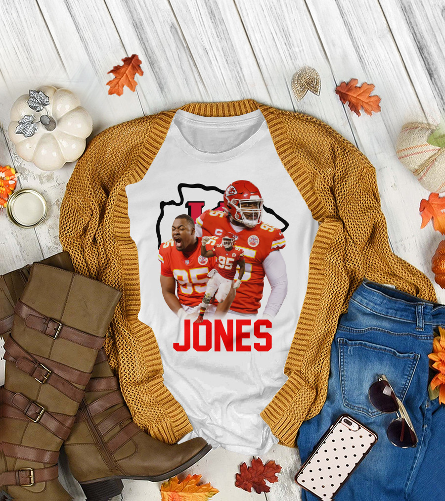Jones 95 Kansas City Chiefs Football T-Shirt