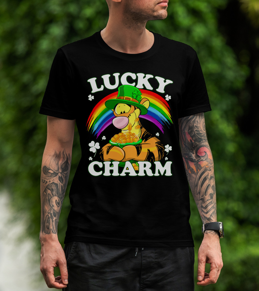 Lucky Charm Tigger Rainbow Coins T-Shirt