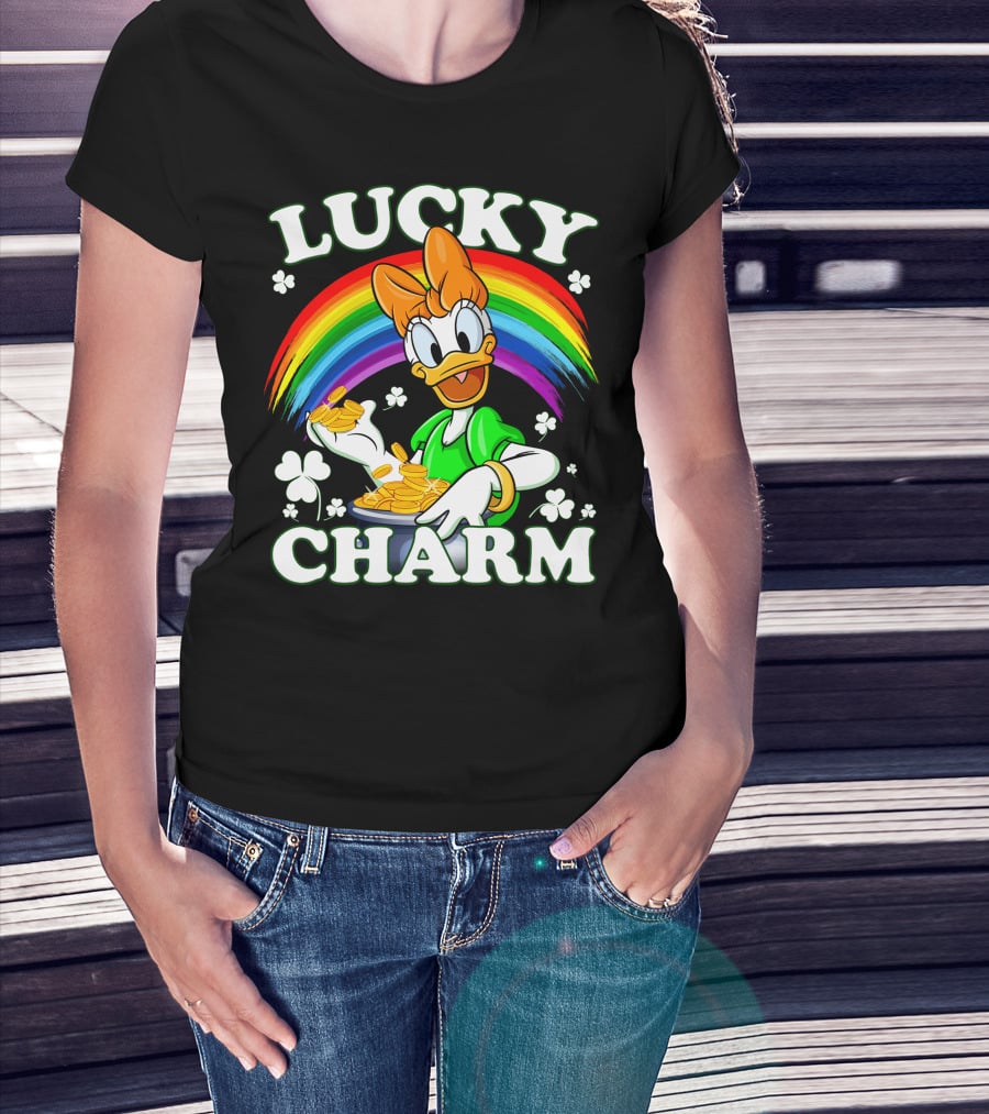 Lucky Charm Daisy Duck Rainbow Coins T-Shirt