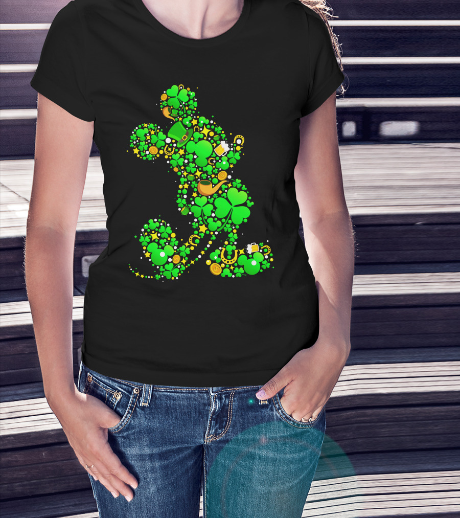Mickey Mouse Shamrock Luck St. Patrick's Day 2019 T-Shirt