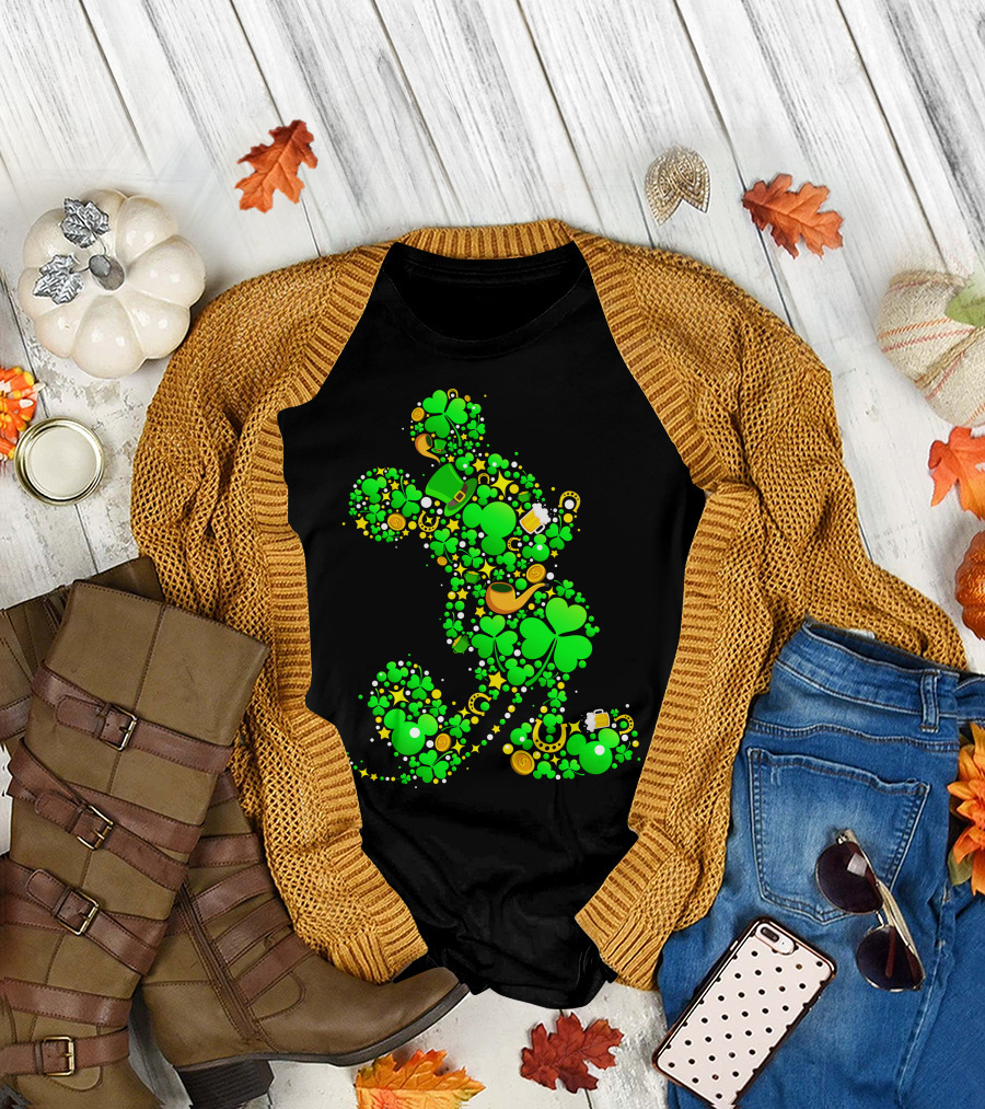 Mickey Mouse Shamrock Luck St. Patrick's Day 2019 T-Shirt