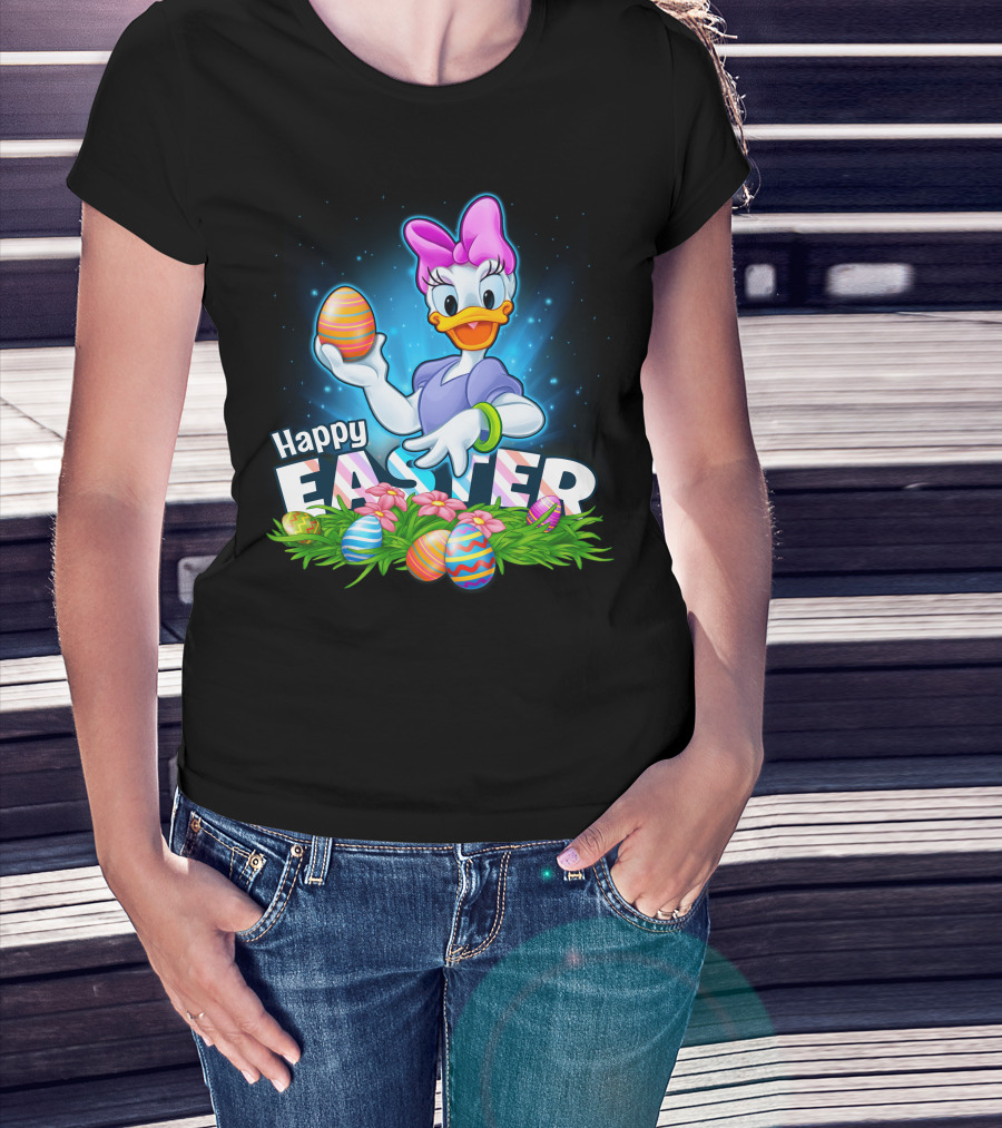 Daisy Duck Holding Easter Eggs Happy Easter T-Shirt