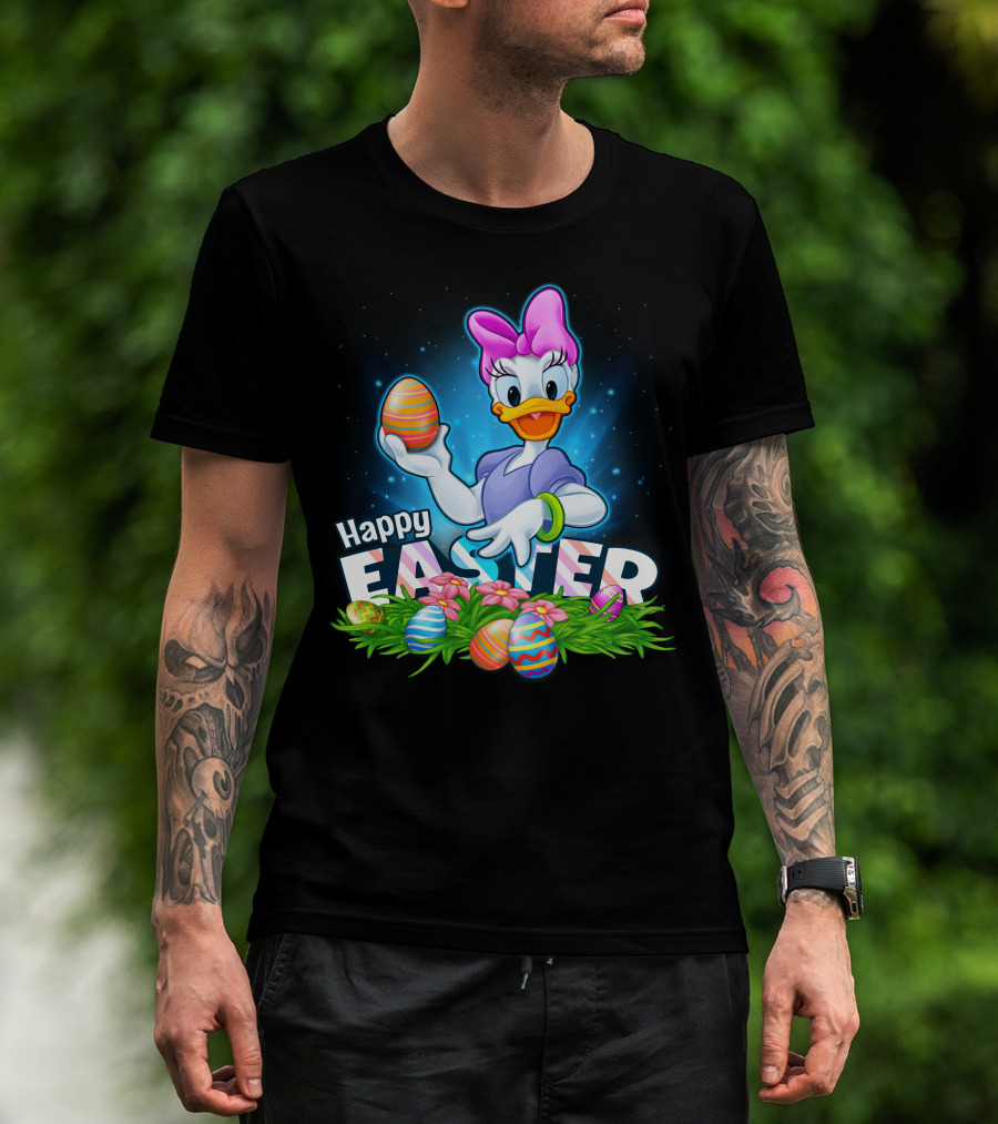 Daisy Duck Holding Easter Eggs Happy Easter T-Shirt