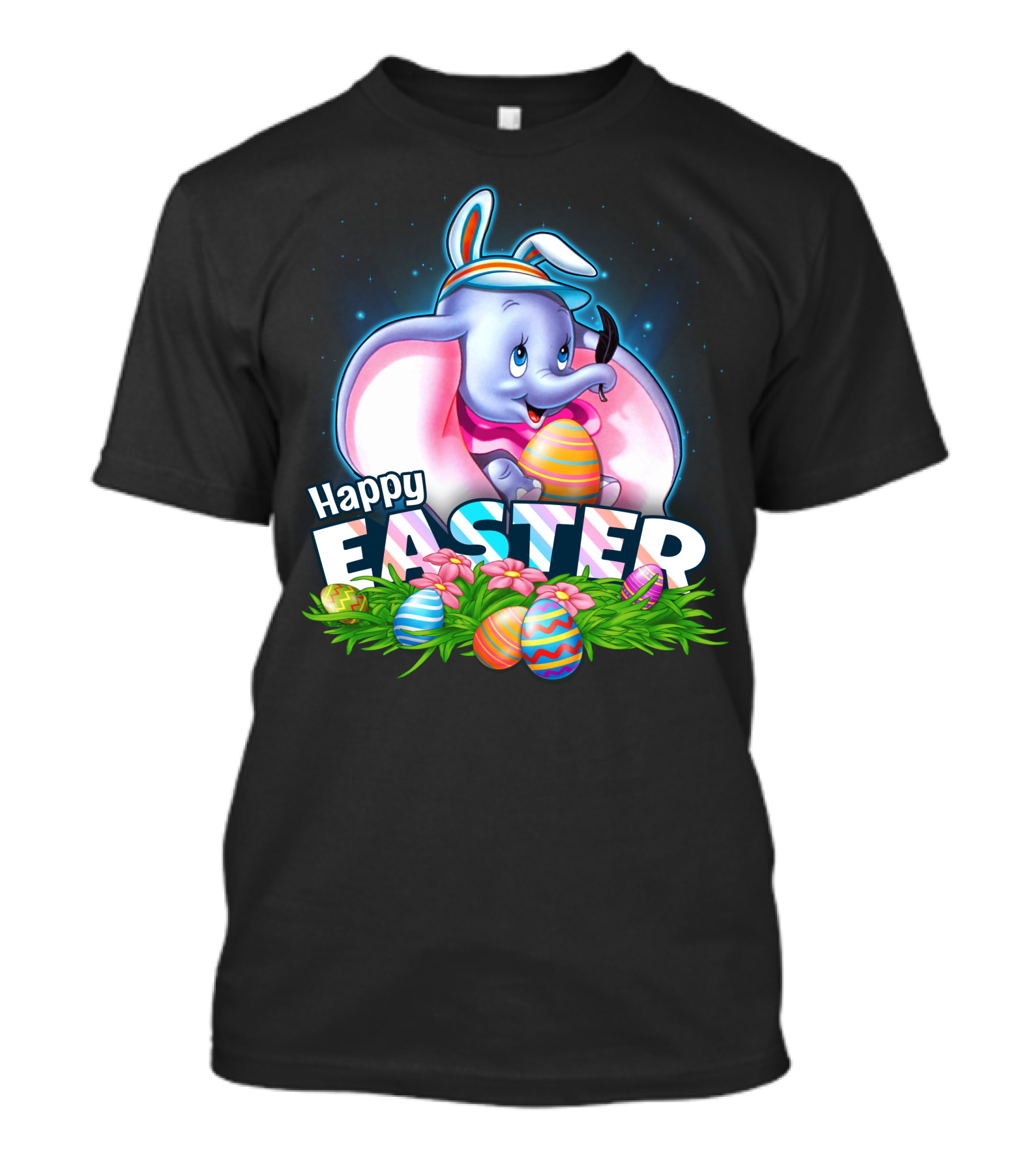 Happy Easter Dumbo With Colorful Easter Eggs T-Shirt