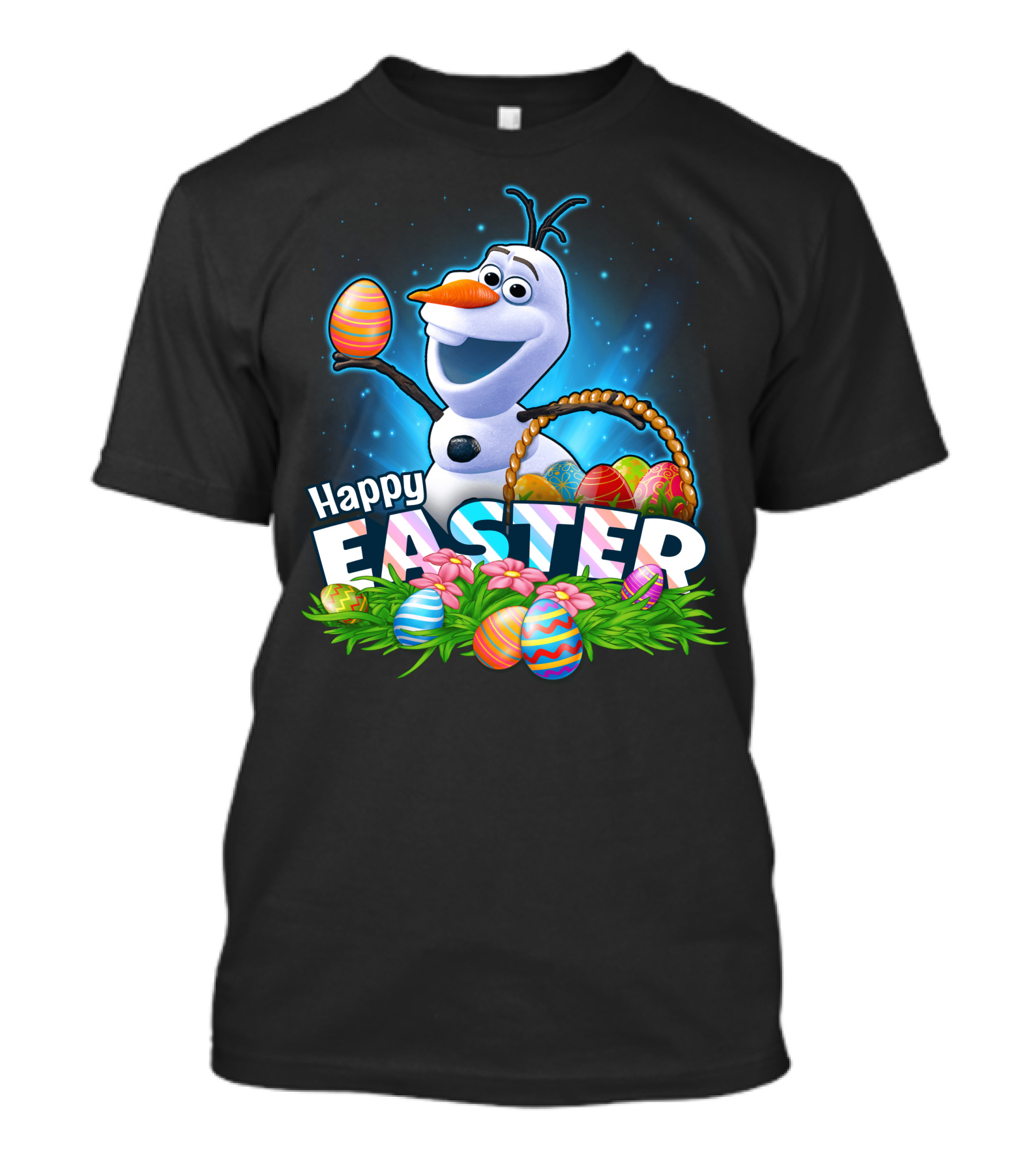 Happy Easter Olaf Easter Eggs Basket T-Shirt