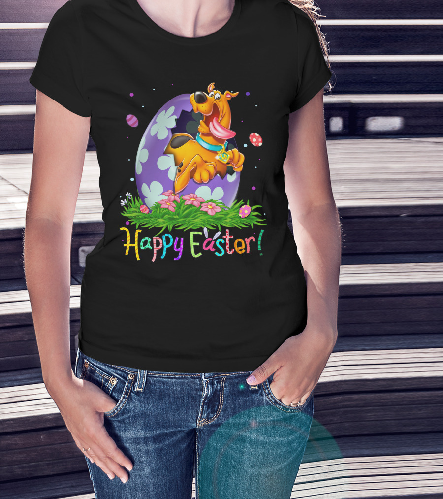 Scooby Doo Happy Easter Egg Flowers T-Shirt
