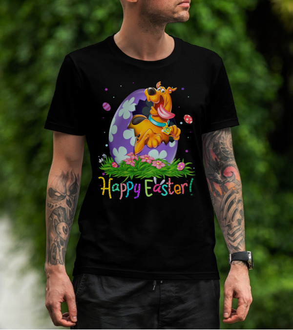 Scooby Doo Happy Easter Egg Flowers T-Shirt