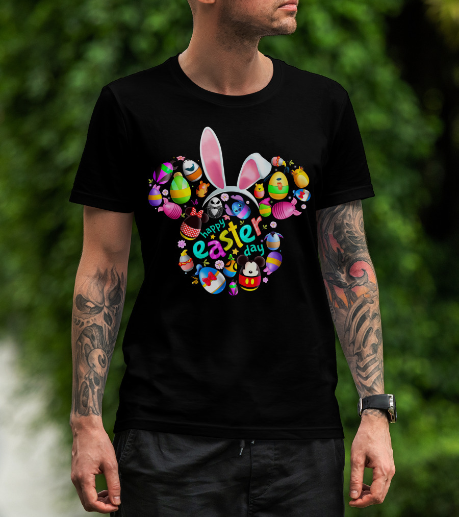 Happy Easter Day Bunny Ears Disney-Inspired Eggs T-Shirt