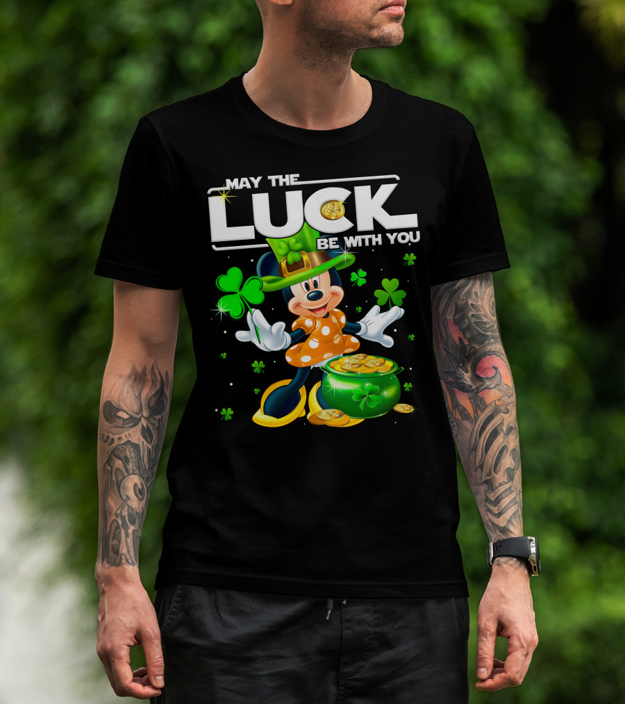 Minnie May The Luck Be With You Shamrock Hat And Pot Of Gold T-Shirt