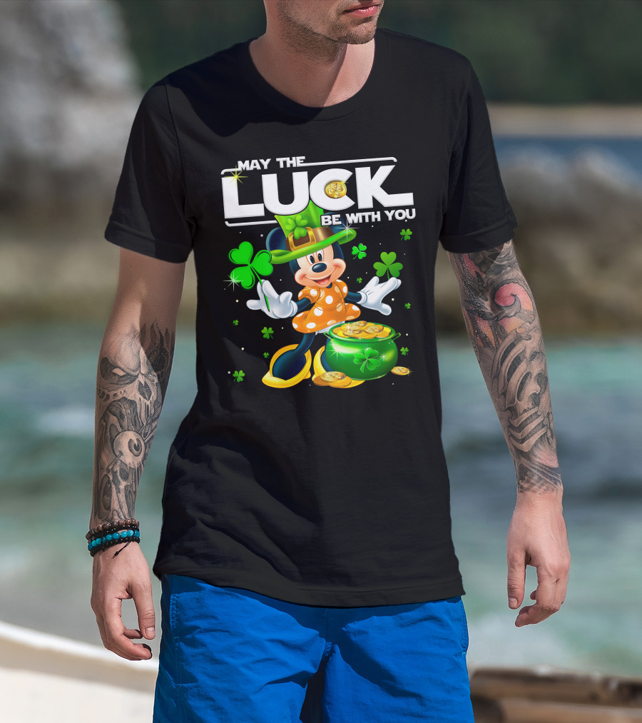 Minnie May The Luck Be With You Shamrock Hat And Pot Of Gold T-Shirt